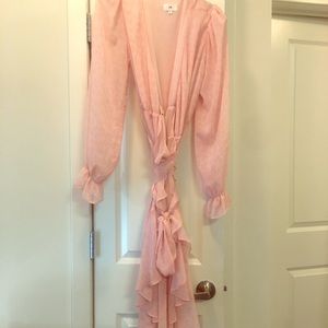 Ruffle duster by LPA in pink leopard